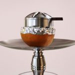 Orangen Fruchtkopf auf einer Edelstahl Shisha mit Heat Management System